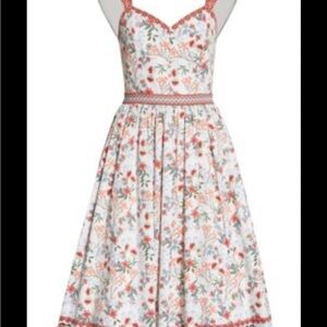 MOVING SALE Alice and Olivia Floral Cotton Fit-and-Flare Sundress